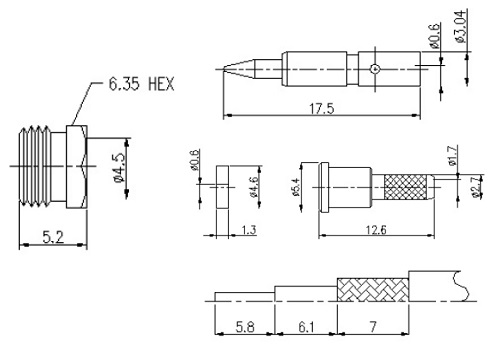 CRN-1315 Stripping Dimensions